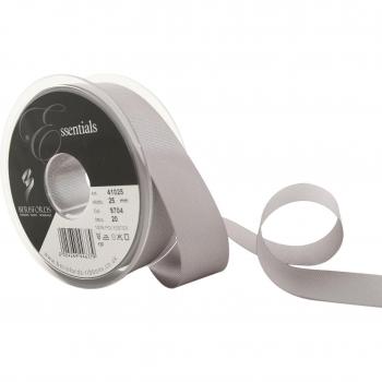 Berisfords Cinta de grogrén 41025 de poliéster de 20 m x 25 mm, Color Gris