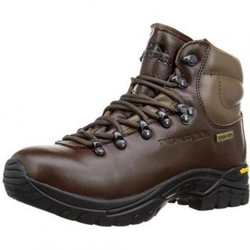 Trespass Walker Leather Walking Boot - Botas de cuero infantil, Marrón, 3 UK