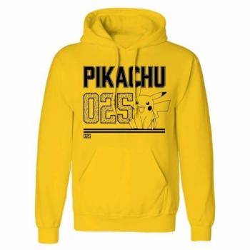 Sudadera con Capucha Unisex Pokémon Pikachu Line Art Amarillo Talla M