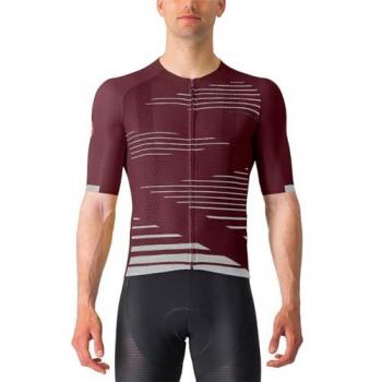 Maillot Castelli Climber's 4.0 Manga Corta Burdeos Plata - XXL