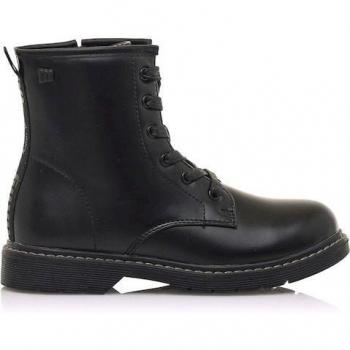 Botines Mustang Kids Future MTNG 48092 Estilo Militar Niña Negro con Cremallera