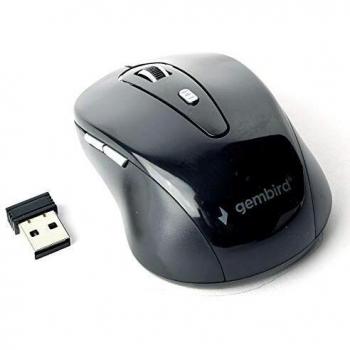 Gembird MUSW-6B-01 Wireless Optical Mouse, 6 Buttons, 1600 DPI, Black with USB Nano Receiver
