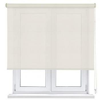 Estor Enrollable Easy Fix Screen 10% Blanco Lino 60 x 190 cm - Fabricado en España - Garantía 5 Años
