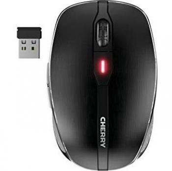 Cherry MW 8C Advanced Wireless Optical Mouse with 6 Buttons and Scroll Wheel, Ambidextrous Design, RF Wireless + Bluetooth Connectivity, 3200 DPI – Black (JW-8100)