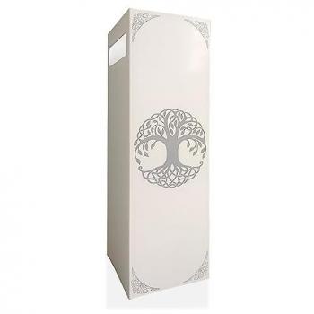 Paragüero Moderno Idun de Metal Blanco, Medidas 49 x 15,5 x 15,5 cm, para Entrada, Habitación o Jardín