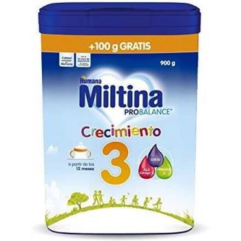 Humana MILTINA PROBALANCE® 3, Leche infantil de crecimiento para cuerpo y mente activos - niños a partir de los 12 meses, 900g