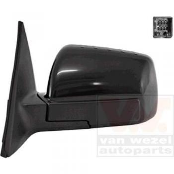 Espejo retrovisor VAN WEZEL 8332817 - Espejo lateral para automóvil, diseño específico para modelos de vehículos, incluye carcasa en color negro, vidrio convexo para mejor visibilidad, instalación sencilla y ajuste manual