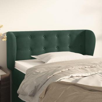 Cabecero de terciopelo verde oscuro 83x23x78/88 cm Vidaxl