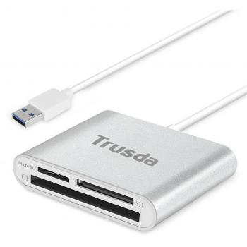 Lector Tarjeta de Memoria SD/Micro SD/CF, Ultra-rápido USB 3.0 Lector Multitarjetas para iMac, MacBook Air, Macbook Pro, Mac Mini, Computadoras de Escritorio y Portátiles