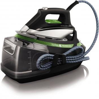 Rowenta DG8985F0 Silence Steam Extreme - Centro de planchado de 7,5 bares, autonomía ilimitada, golpe vapor 500 g/min, silencioso, recolector cal, suela Microsteam Laser 400 3D, calentamiento rápido