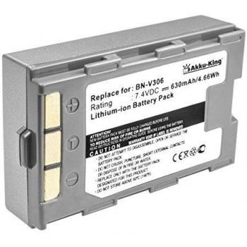 Akku-King batería compatible JVC BN-V306 - BN-V306U - Li-Ion 630mAh