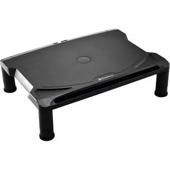 PHOENIX Elevador de Monitor phoenix/Soporte Escritorio Monitor / 3 Alturas/Goma Antideslizante/Negro
