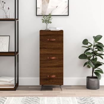 Aparador de madera contrachapada 34,5x34x90 cm - Mueble de Almacenaje de Salón, Buffet para salón, Armario Auxiliar, Armario de Almacenamiento en color marrón roble