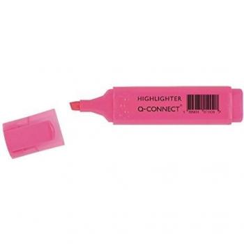 Rotulador Q-Connect Fluorescente Rosa Punta Biselada KF01112