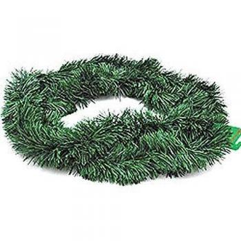 Guirnalda decorativo de color verde oscuro, decoración navideña, 270 cm x 10 cm