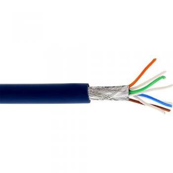 Cable de Red S/FTP Cat.6A 100m, 500MHz, Halógeno Libre, Cobre, Azul
