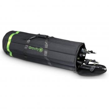 Gravity GBGMS6B Padded Tough Heavy Duty Nylon Carry Bag for 6 Microphone Stands