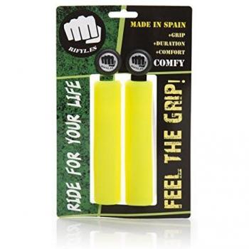 RIFYL (Comfy) Juego de puños para Bicicleta o Mountain Bike, Color Amarillo, diámetro 32mm