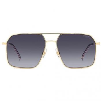 Carrera 333/S Square Metal Sunglasses for Men, Gold Frame, 59mm Size