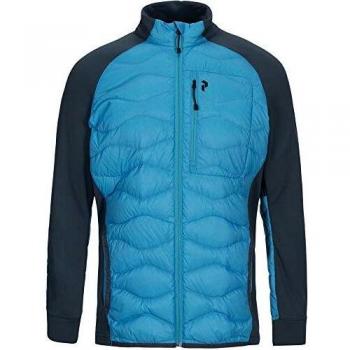 PEAK PERFORMANCE Helium Hybrid Chaqueta Plumas, Hombre, lt Mosaic Blue, L