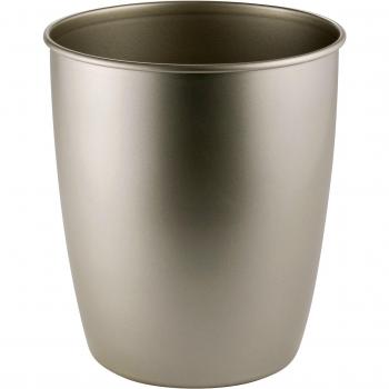 mdesign Papelera Cubo de basura de metal para baño, Oficina, cocina - Satinado