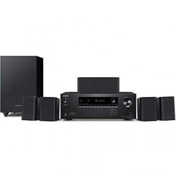 Onkyo HT-S3910(B) 5.1 Sistema de Cine en casa con Receptor AV y Altavoces (155 W/Canal, 4K UltraHD Pass-Through, Dolby Atmos, DTS:X-Playback, Bluetooth, Optimizador avanzado de música), Negro