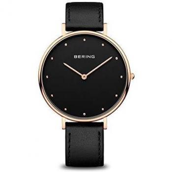 BERING Reloj Analógico para Mujer de Cuarzo con Correa en Cuero 14839-462