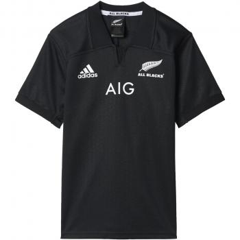 adidas Ab H Jsy Y Camiseta Oficial 1ª Equipación All Blacks Selección Rugby Nueva Zelanda, Niños, Negro, 170