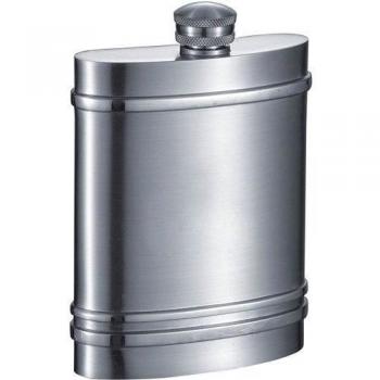 New - Triband 6oz Genuine Pewter Hip Flask - VF4007 by Visol