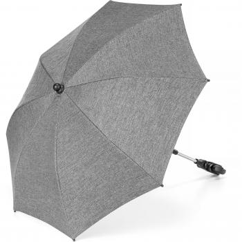 Zamboo - Sombrilla Carrito bebe Universal / Parasol Silla de Paseo flexible con soporte para tubos redondos y ovalados, Protección UV50+, diámetro 73 cm - Gris