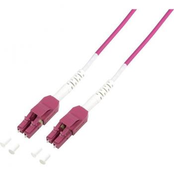 Cable de conexión de fibra óptica LogiLink Uniboot, 2x LC dúplex, OM4, 3,0 m