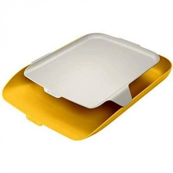 Organizador de Escritorio Bandeja Cosy Amarillo Leitz en Plástico Poliestireno 274x62x391mm