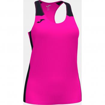 Joma Record II Women's Fluor Pink and Black Tank Top
