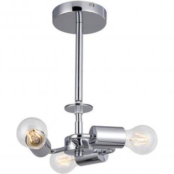 Plafón Baymont cromo pulido 3 bombillas 33cm E27 semi empotrado universal