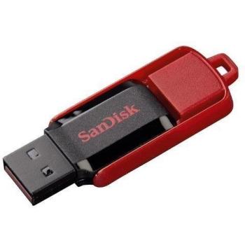 SanDisk SDCZ52-008G-B35 - Memoria USB 2.0 de 8 GB, color negro y rojo