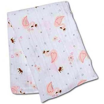 Lulujo Baby Manta de muselina Itsy Glitzy Swan