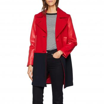 Armani Exchange Women's Red Single-Breasted Coat Size L