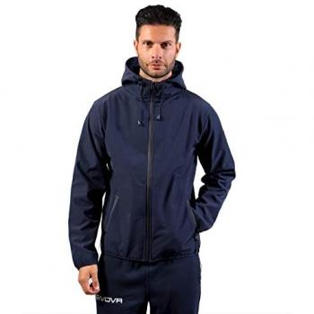 Givova Waterproof Soft Shell Jacket, Blue, Unisex, Size L