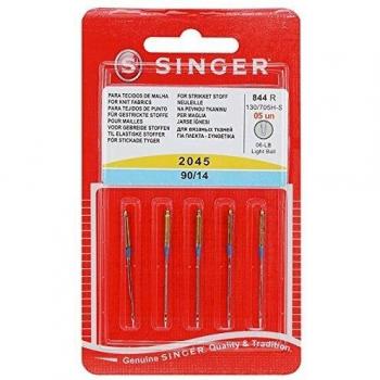 Singer Needles 2045 Size 90/14 Needles, Metal, Silver, 7 x 0.03 X 4 cm, 5 Units