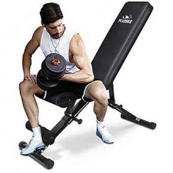 FLYBIRD Weight Bench, Adjustable Strength Training Bench for Full Body Workout with Fast Folding