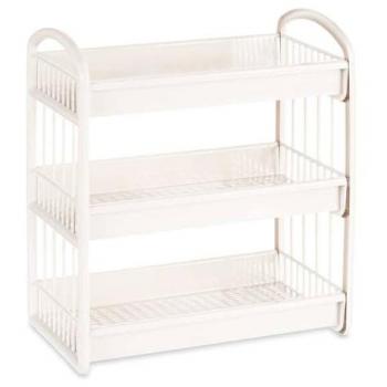 Estantería de plástico San Ignacio Kinvara 3 alturas blanca 40x22x13 cm