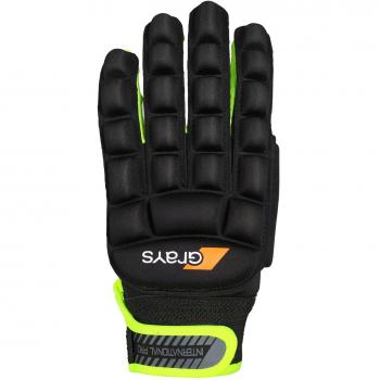 GRAYS International Pro Guante de Hockey, Unisex Adulto, Negro/Amarillo flúor, L
