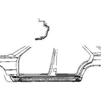Bas De Caisse Exterior para Mercedes-Benz W201 con Marche-pied - VAN WEZEL 3020110