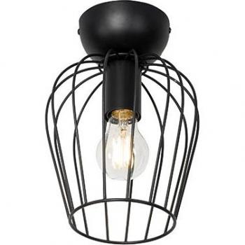 Plafón moderno negro Palica de acero, 1 luz, E27