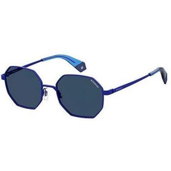 Polaroid PLD6067 PJP 53-19-145 - Gafas de sol unisex, color azul, lentes grises polarizadas