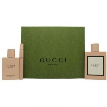 Gucci Bloom Gift Set with 100ml Eau de Parfum, 100ml Body Lotion, and 10ml Travel Spray