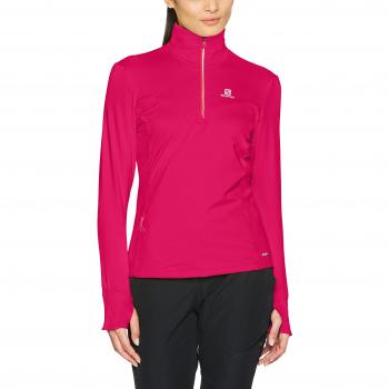 Salomon Ml Trail Runner Warm Mid W Camiseta, Mujer, Rosa