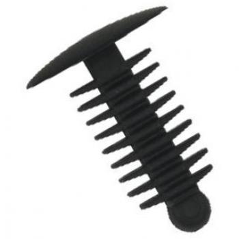 COCHE plástico árbol Trim Clips negro - de 6-7 millimeter agujero - 14 mm cabeza x25 - libre...