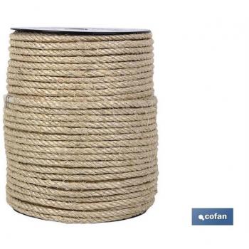 Cuerda Sisal 4 Cabos 18 mm 25 mts Natural