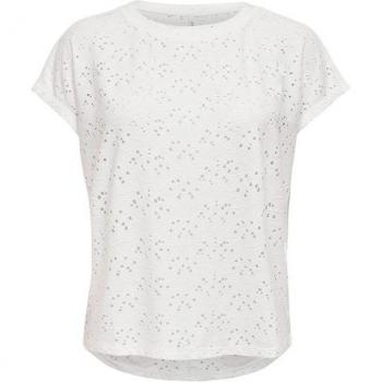 Camiseta Only Onlsmilla S/S Top Jrs Noos Cloud Dancer Mujer
